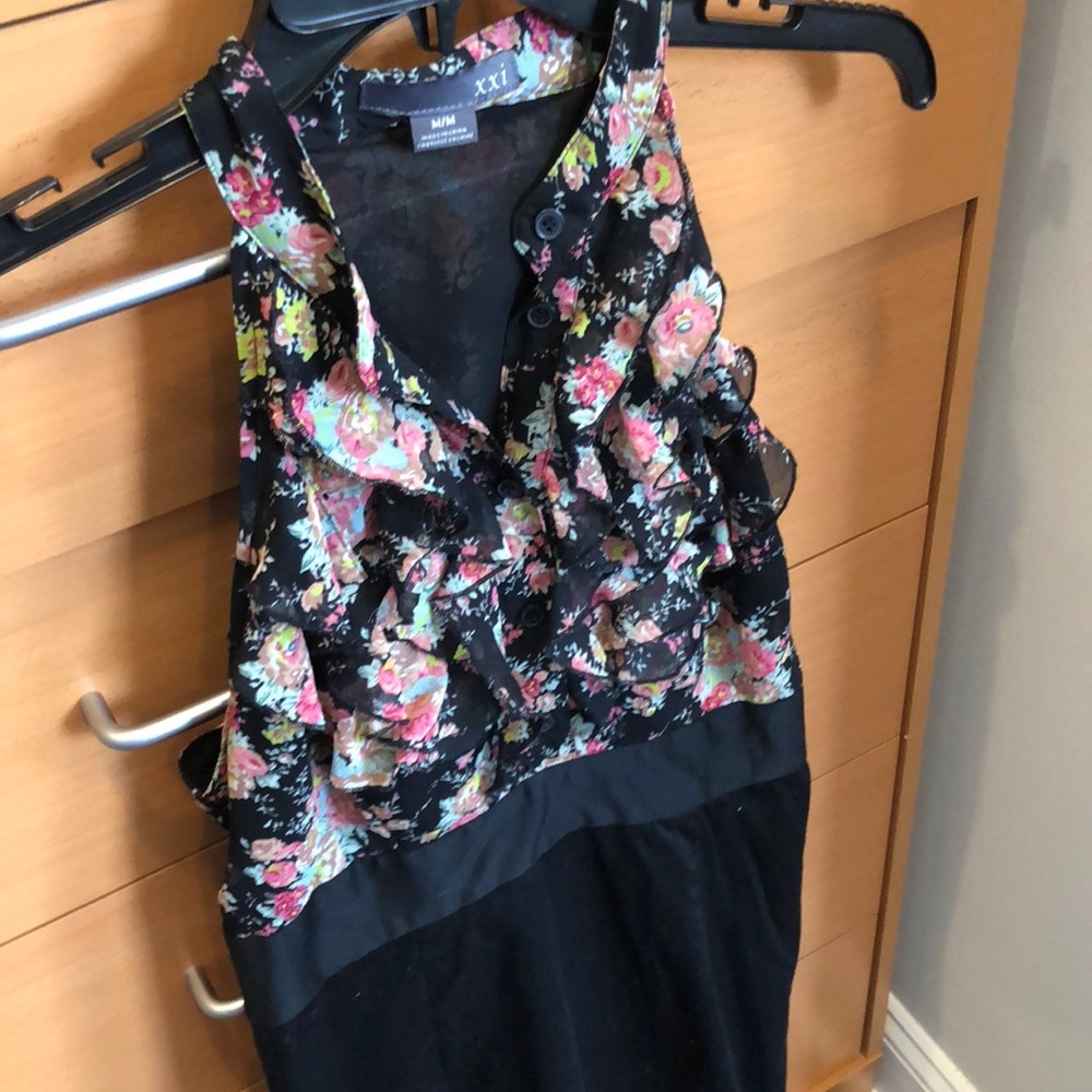 Floral high neck dress